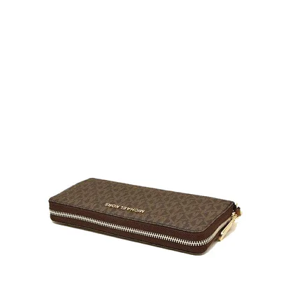 Гаманець жіночий Michael Kors Jet Set Travel Monogram Continental Leather Wallet Brown 35F8GTVT3B-BROWN-66204