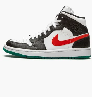 Кроссовки женские Air Jordan 1 Mid Wmns White/Black BQ6472-063