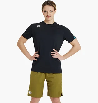 Футболка жіноча Arena Team T-Shirt Solid Black 004900-500