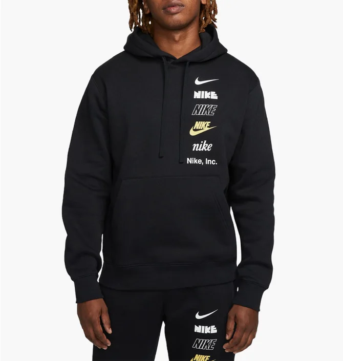 Худі чоловіче Nike Nsw Club Fleece Logo Hoodie Black Dx0783-010