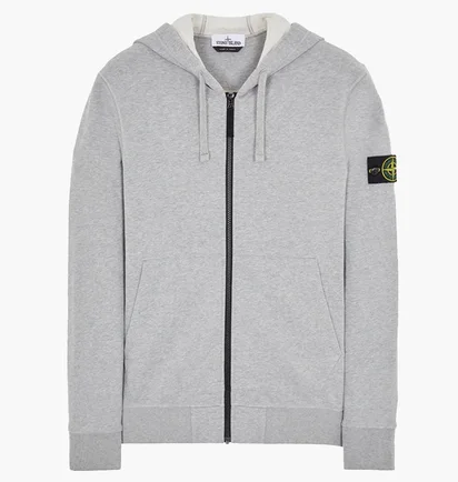 Толстовка чоловіча Stone Island Zip Hoodie Grey 811564251-V0M64