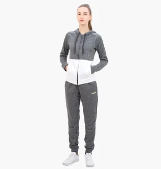 Спортивний костюм жіночий Adidas Wts Lin Ft Hood W Grey GD4415