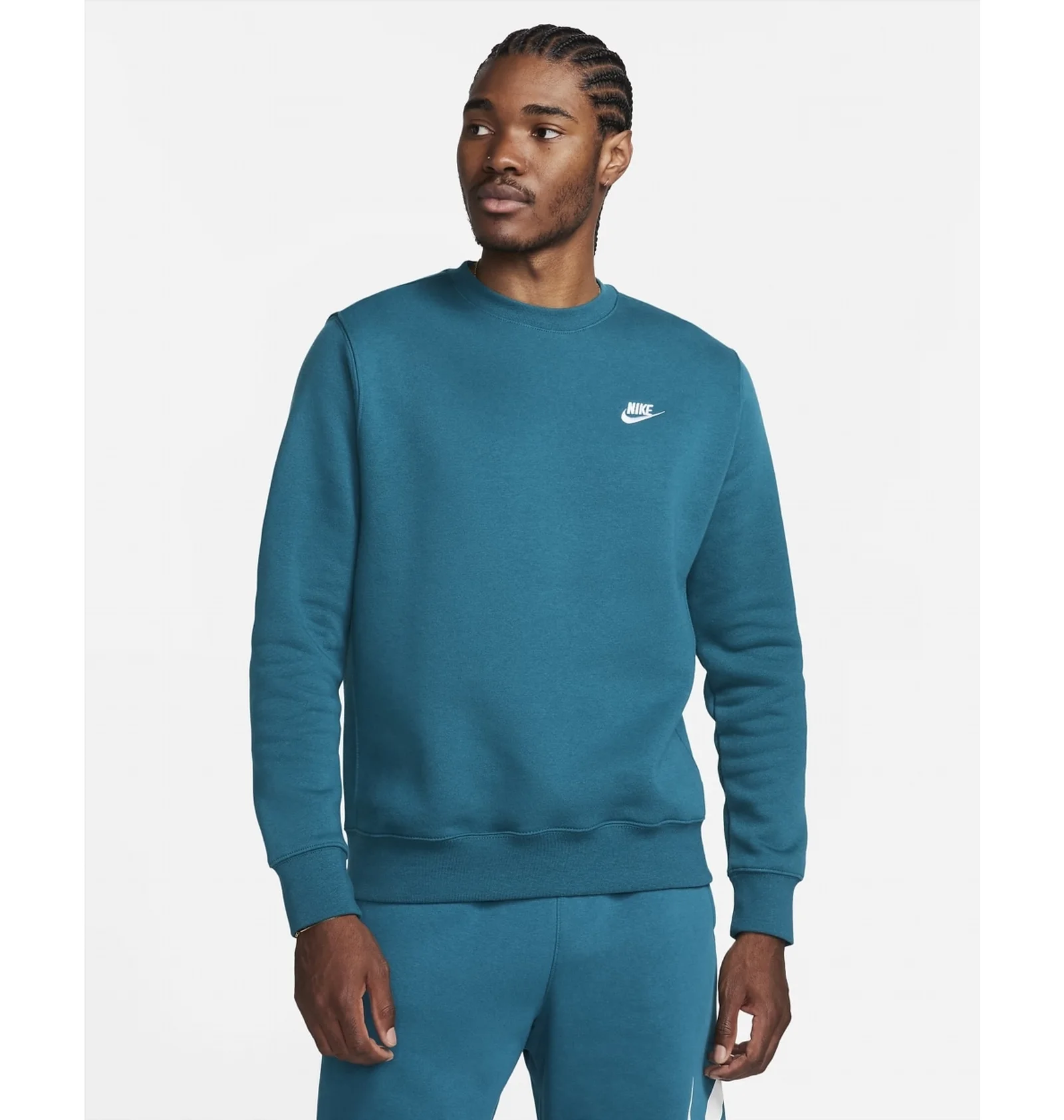 ブルース ᐉ Свитшот мужской Nike Sportswear Club Fleece Crew Blue BV2662