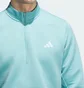 Кофта мужская Adidas Ultimate365 Dwr Textured Quarter-Zip Turquoise JX7237