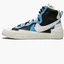 Кроссовки мужские Nike Blazer Mid Black/Light Blue BV0072-001