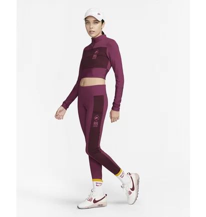 Леггинсы женские Nike Ribbed Sports Utility Leggings Bordo Fd4237-653