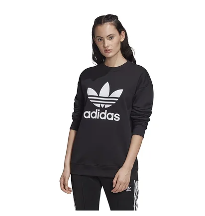 Свитшот женский Adidas Trefoil Crew Black FM3272