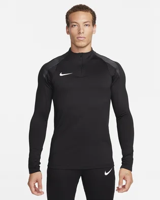 Лонгслів чоловічий Nike Strike Dri-Fit Soccer 1/2-Zip Drill Top Black FN2403-010