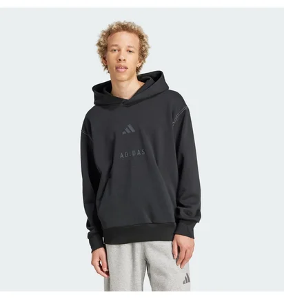 Худі чоловіче Adidas All Szn Fleece Graphic Sportswear Black JJ3665