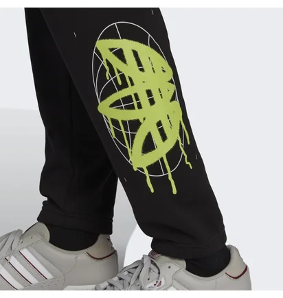 Штаны мужские Adidas Graphics Behind The Trefoil Sweat Black HC7982