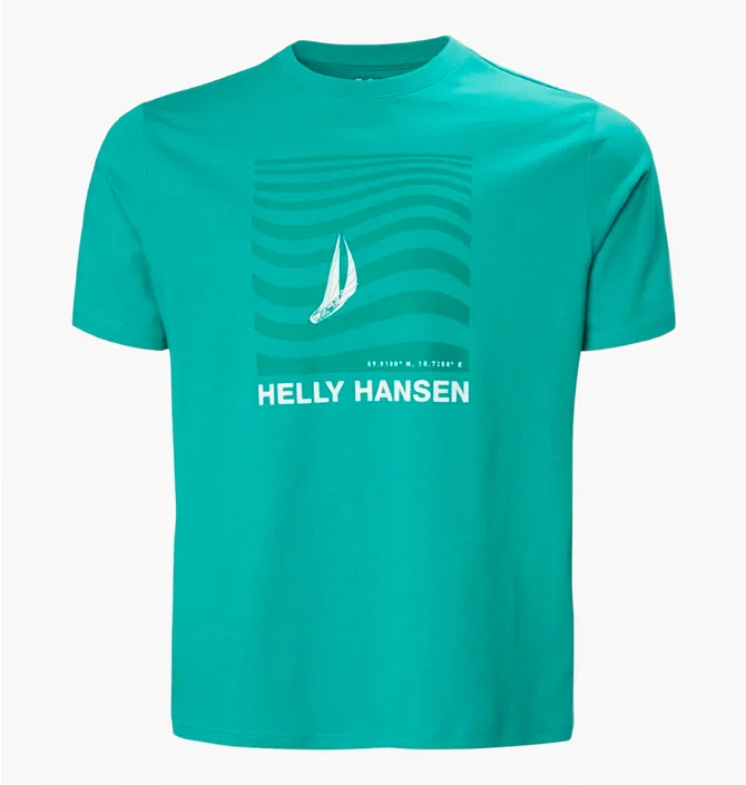 Футболка мужская Helly Hansen Shoreline 3.0 Turquoise 54601-472