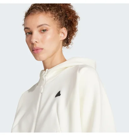 Толстовка жіноча Adidas Z.N.E. Full-Zip Hoodie Beige IS3918