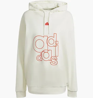 Худи женское Adidas French Terry Print Hoodie Beige IS4300
