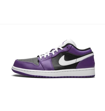 Кросівки чоловічі Air Jordan 1 Low Violet/Black 553558-501