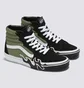 Кеды унисекс Vans Sk8-Hi Flame Shoe Black/Green VN0005UJZBF