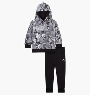 Спортивный костюм детский Air Jordan Brooklyn Aop Grey/Black 85D324-023
