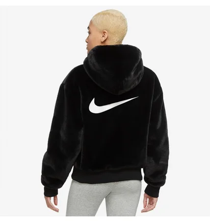 Куртка женская Nike Sportswear Essentials Faux Fur Jacket Black Dd5116-010