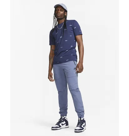 Футболка мужская Nike Club Allover Print T-Shirt Blue FD1279-410