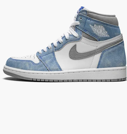Кроссовки мужские Air Jordan 1 Retro High Og White/Light Blue 555088-402