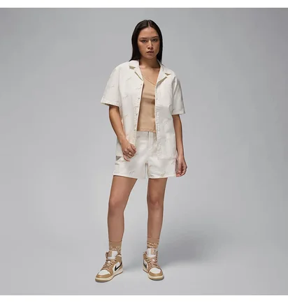 Рубашка женская Air Jordan Aop Wvn Top Beige FN5769-133