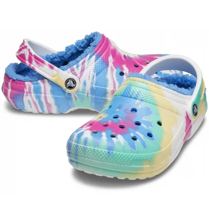 Тапочки унисекс CROCS Classic Lined Tie-Dye Clog Multi 206341-4SO