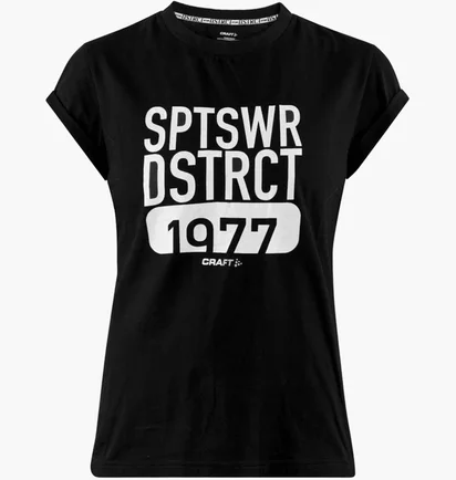 Футболка жіноча Craft District Clean Tee W Black 1907202-999000