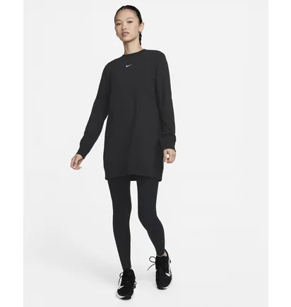Кофта женская Nike Dri-Fit One Crew-Neck French Terry Tunic Black FJ9567-010