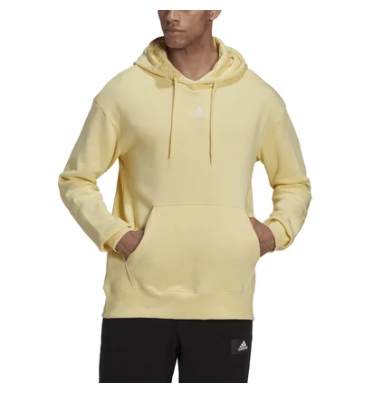 Худи мужское Adidas Essentials Feelvivid Cotton Fleece Drop Shoulder Hoodie Yellow Hk2824