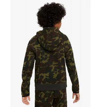 Спортивный костюм детский Nike Sportswear Tech Fleece Camo/Green FN9118-010__FN9120-010