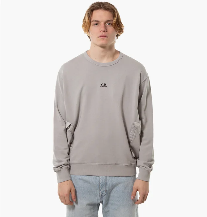Світшот чоловічий C.P. Company Mixed Sweatshirt Drizzle Grey 16CMSS248A110039M913