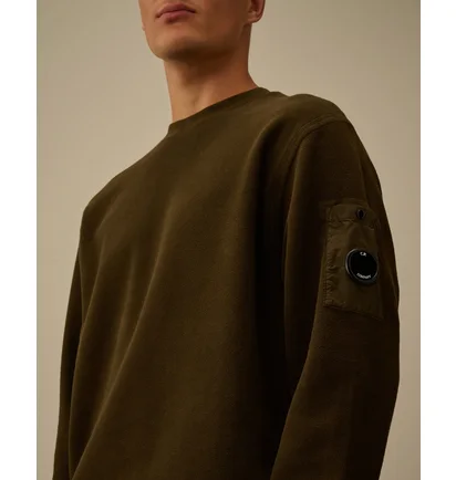 Світшот чоловічий C.P. Company Emerized Diagonal Fleece Olive 19CMSS249A006614G-683