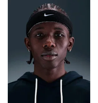 Повязка на голову Nike Swoosh Black/White N.101.2412.036.OS