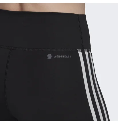 Шорты женские Adidas Training Essentials 3-Stripes High-Waisted Short Leggings Black HK9964