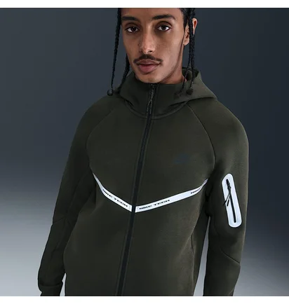Толстовка мужская Nike Tech Flc Wr Fz Reflec Olive IM6537-355