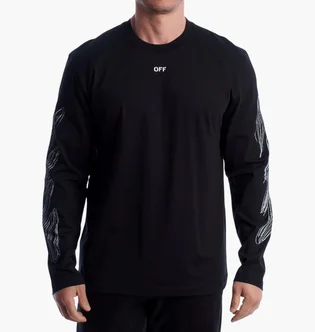 Лонгслив мужской Off-White Virgil Abloh Black 44MAB086G5J0051001