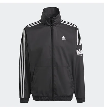 Вітровка чоловіча Adidas Adicolor 3D Trefoil 3-Stripes Track Jacket Black GN3535