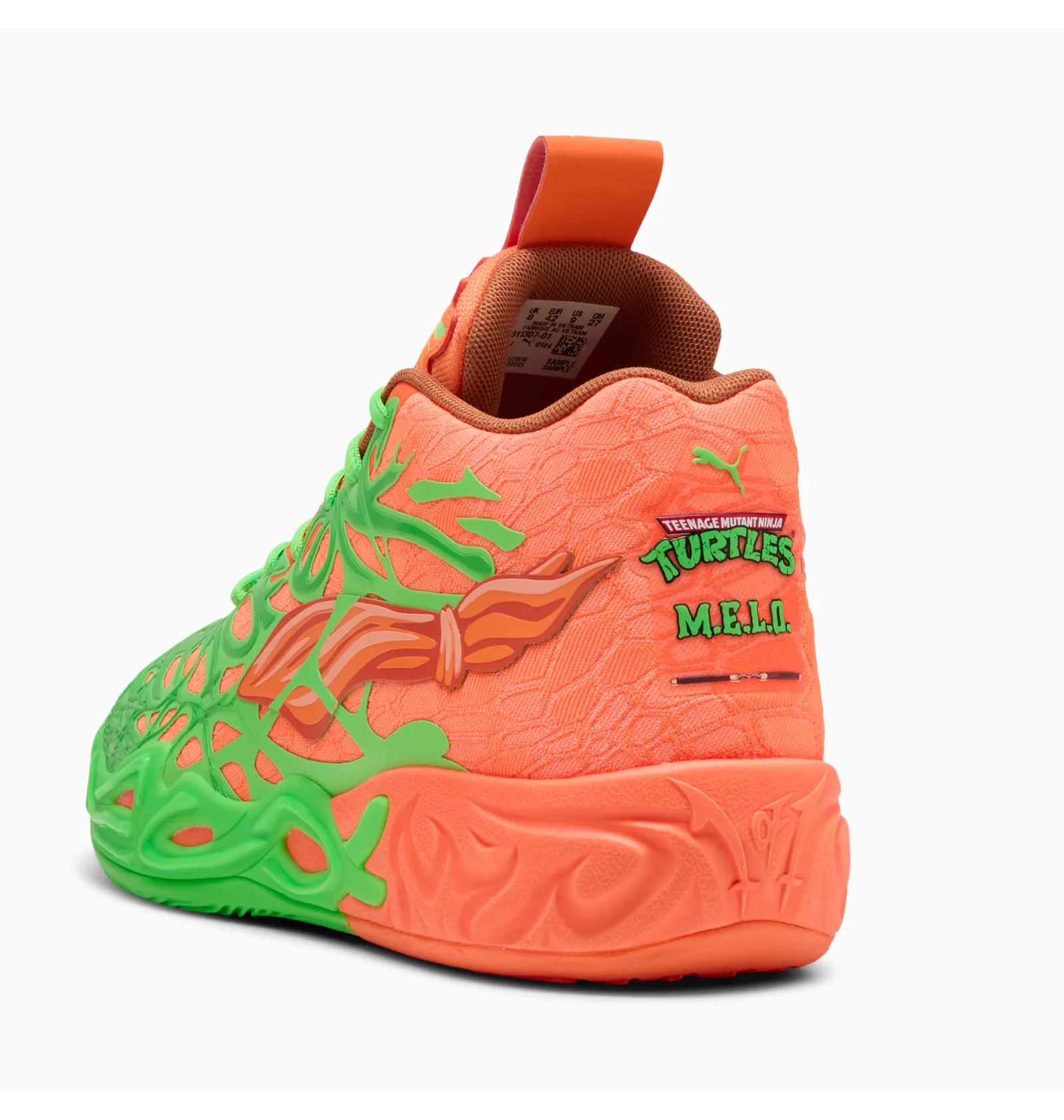 ᐉ Кроссовки мужские Puma Mb.04 X Tmnt L&M Green/Orange 311307-01