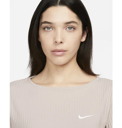 Лонгслив женский Nike W Nsw Rib Jrsy Ls Top Beige DV7866-272