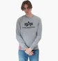 Лонгслив мужской Alpha Industries Basic Sweater Grey 178302-17