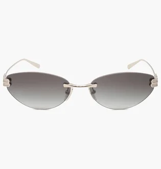 Сонцезахисні окуляри жіночі Balenciaga Metallic/Grey BB0486S-002-61