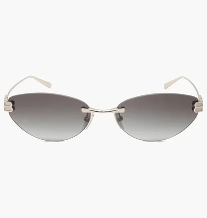 Сонцезахисні окуляри жіночі Balenciaga Metallic/Grey BB0486S-002-61