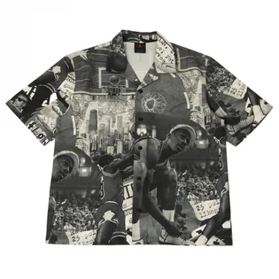 Рубашка мужская Air Jordan Essentials Printed Camp Tee Grey FV7311-133