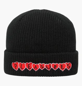 Шапка унісекс Pleasures Hearts Black P25W089