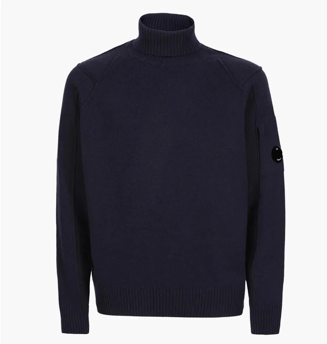 Свитер C.P. Company Knitwear - Turtle Neck Lambswool Black 11CMKN0888A-005504A