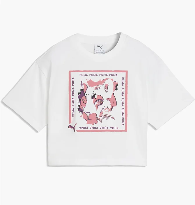 Футболка дитяча Puma Graphic Cat Stamp White 634527-02