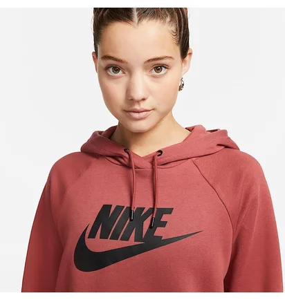 Худі жіноче Nike Sportswear Essential Fleece Orange DX2319-691