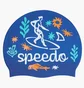 Шапочка для плавання дитяча Speedo Slogan Prt Cap Ju/Jf/Jm Blue 8-0838616700