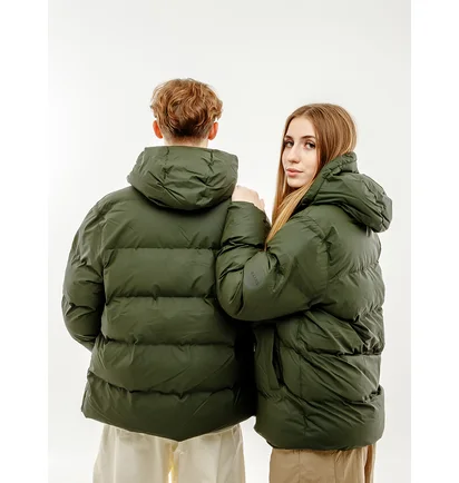 Пуховик унисекс Rains Jackets Green 1506-GREEN