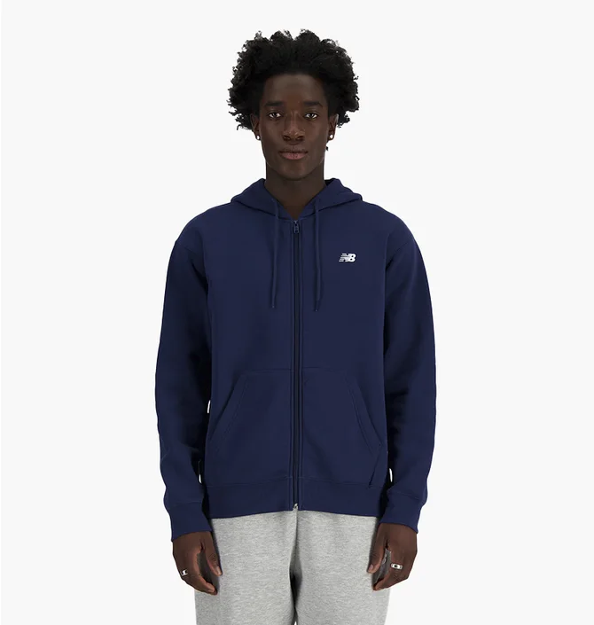 Толстовка мужская New Balance Sport Essentials Full Zip Blue MJ41502NNY