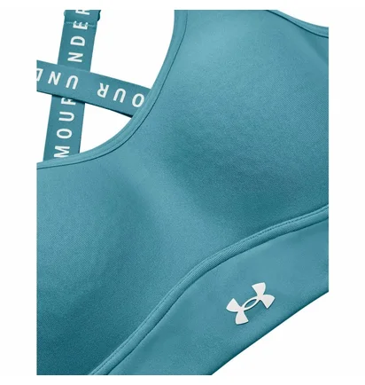 Топ женский Under Armour Infinity Mid Covered Sports Bra Light Blue 1363353-433